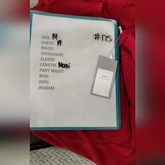 Zara W/B Collection Women's M Red-Wine Dress Cut in a Left Align at the end - Picture 7 of 7